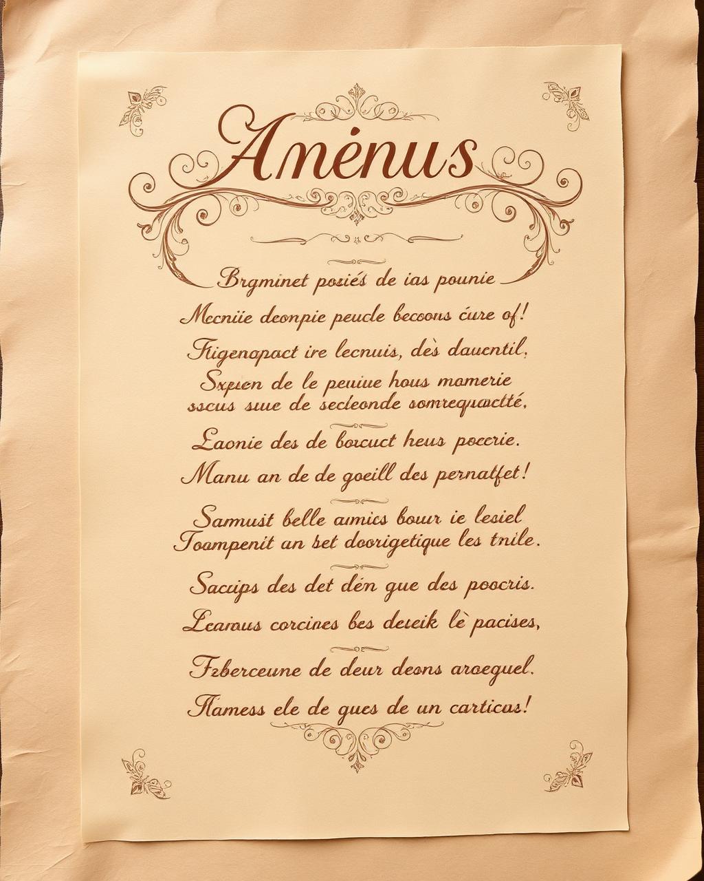 Menu d'archive